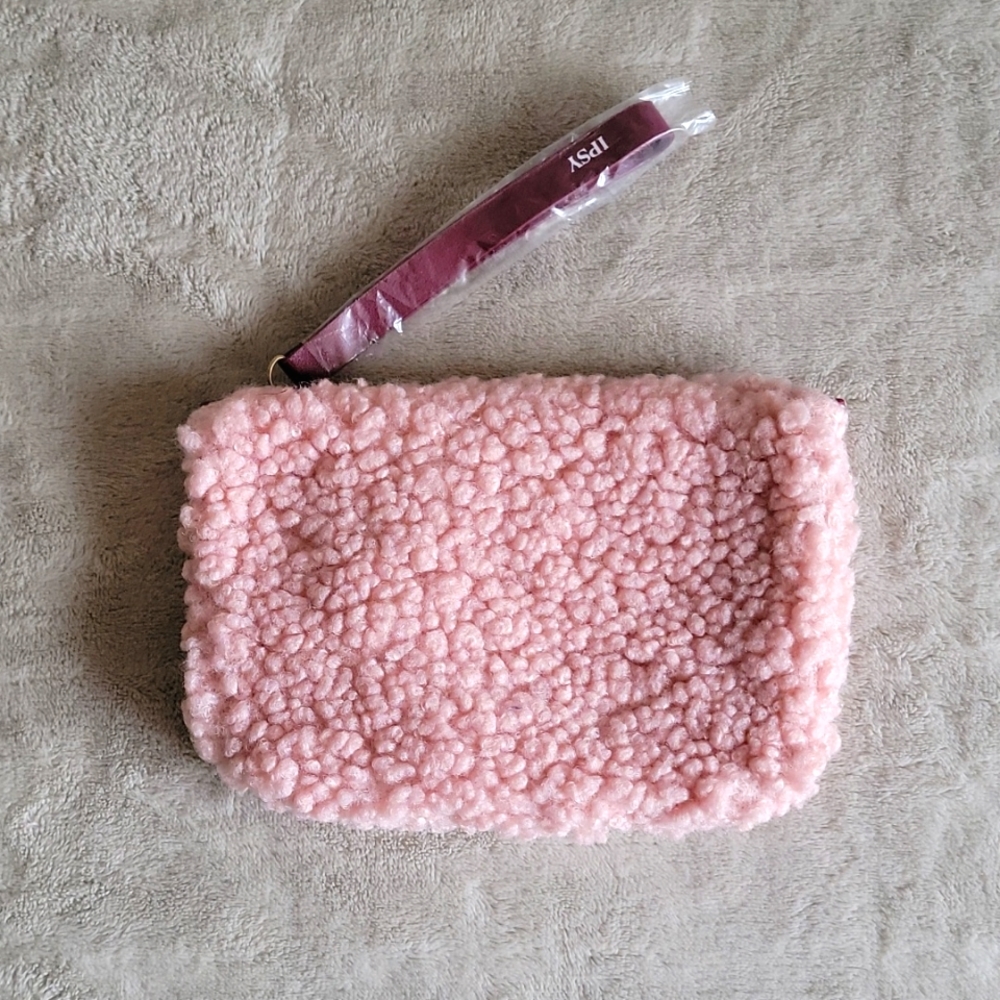 Ipsy December 2020 Cosmetic Makeup Glam Teddy Bag Accessories Pouch Wris